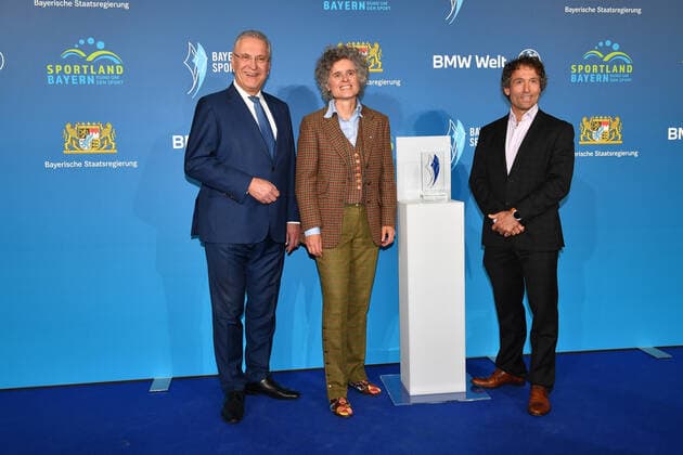 Joachim Herrmann, Miriam Vogt and Peter Schlickenrieder Bavarian Sports Award 2022 Honor, Award, Prize BMW World Munich 22 October 2022