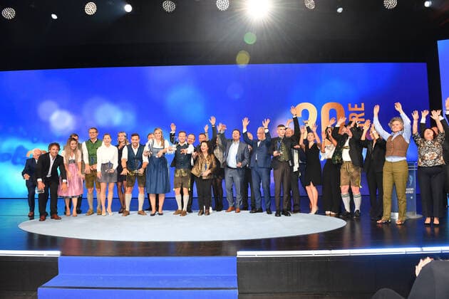 Group photo award winners award ceremony Bavarian Sports Award 2022 honor, award, prize BMW World Munich 22 October 2022