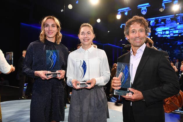 Alexandra Burghardt, Gina Lückenkemper and Peter Schlickenrieder Bavarian Sports Award 2022 honor, award, prize BMW World Munich 22 October 2022