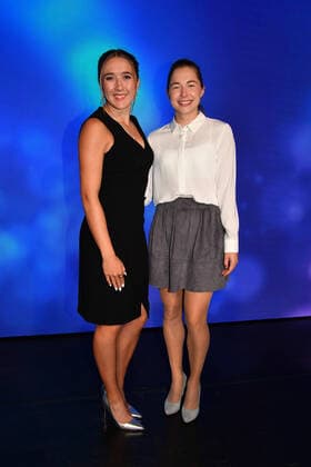 Rebekka Haase and Gina Lückenkemper award of the Bavarian Sports Award 2022 honor, award, prize BMW World Munich 22 October 2022