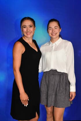 Rebekka Haase and Gina Lückenkemper award of the Bavarian Sports Award 2022 honor, award, prize BMW World Munich 22 October 2022