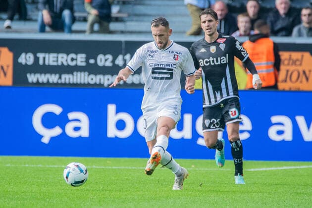 Flavien Tait (Stade Rennais) FOOTBALL : Angers SCO vs Stade Rennais - Ligue 1 - Journee 12 - 23 10 2022 BaptisteAutissier Panoramic 