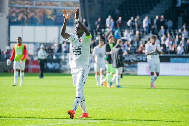 Hamari Traore (Stade Rennais) FOOTBALL : Angers SCO vs Stade Rennais - Ligue 1 - Journee 12 - 23 10 2022 BaptisteAutissier Panoramic 