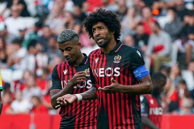 Dante (OGC Nice) - Mario Lemina (OGC Nice) FOOTBALL : OGC Nice vs FC Nantes - Ligue 1 Uber Eats - Nice - 23 10 2022 NorbertScanella Panoramic 