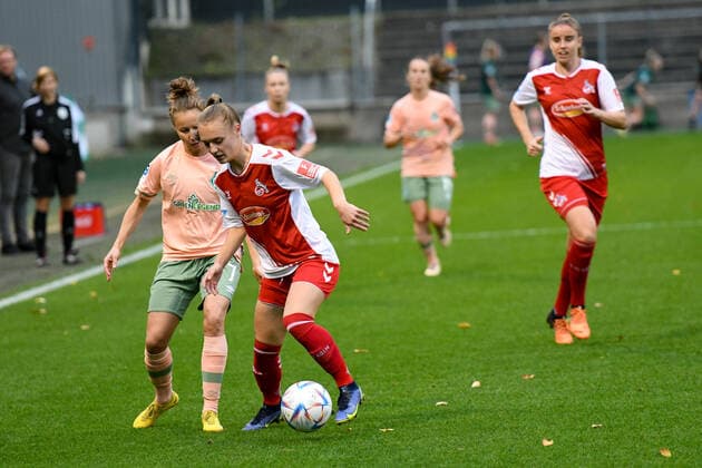 Womens Bundesliga 1 FC Köln SV Werder Bremen, Franz Kremer Stadium, 23 10 2022 Andrea Gavric 18 Womens Bundesliga 1 FC Köln SV Werder Bremen 23 10 2022 Copyright: xBEAUTIFULxSPORTS Erlhofx