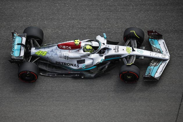 44 HAMILTON Lewis (gbr), Mercedes AMG F1 Team W13, action during the Formula 1 Aramco United States Grand Prix 2022, 19th round of the 2022 FIA Formula One World Championship, WM, Weltmeisterschaft from October 21 to 23, 2022 on the Circuit of the Americas, in Austin, Texas - F1 - UNITED STATES GRAND PRIX 2022 - RACE DPPI Panoramic  00122044__R3_4830