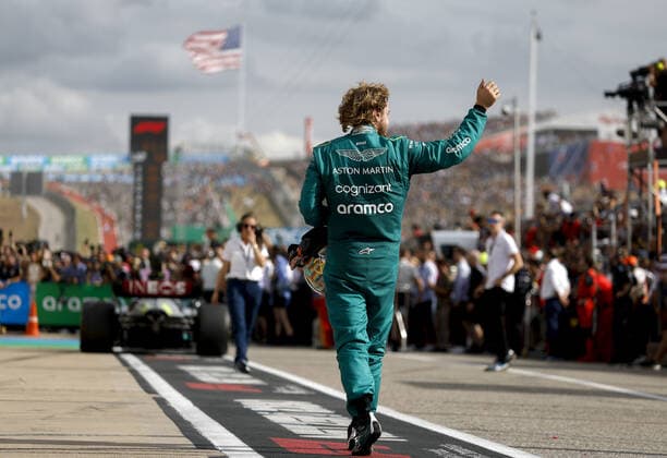 VETTEL Sebastian (ger), Aston Martin F1 Team AMR22, portrait during the Formula 1 Aramco United States Grand Prix 2022, 19th round of the 2022 FIA Formula One World Championship, WM, Weltmeisterschaft from October 21 to 23, 2022 on the Circuit of the Americas, in Austin, Texas - F1 - UNITED STATES GRAND PRIX 2022 - RACE DPPI Panoramic  00122044_F12022GP19TEX_JK169704