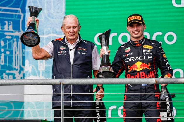Dr Helmut Marko AUT, Oracle Red Bull Racing , 1 Max Verstappen NLD, Oracle Red Bull Racing , F1 Grand Prix of USA at Circuit of The Americas on October 23, 2022 in Austin, United States of America Photo by HOCH ZWEI Austin United States of America