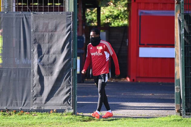 Football, men, season 2022 2023, Europa League, 1 FC Union Berlin, training before the Europa League match 1 FC Union Berlin SC Sporting Braga, in the picture Sheraldo Becker 1 FC Union , 26 10 2022, Copyright: xMatthiasxKochx