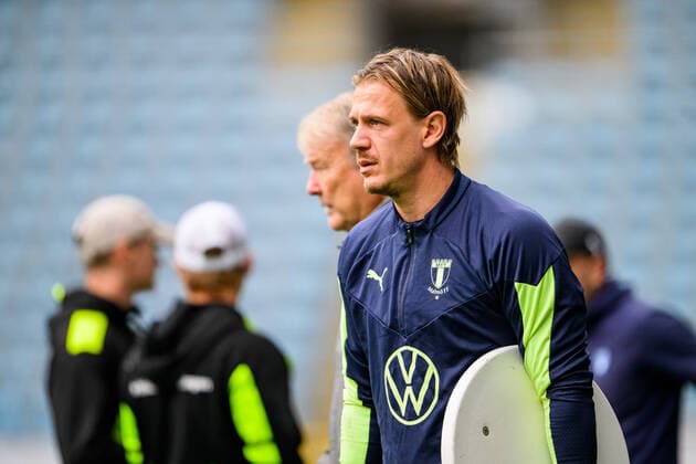 221026 Goalkeeper Johan Dahlin during a training session with Malmö FF on October 26, 2022 in Malmö Photo Ludvig Thunman BILDBYRAN code LT LT0431 football football soccer fotball uefa europa league training practice training malmö ff bbeng,  Copyright: LUDVIGxTHUNMAN BB221026LT002