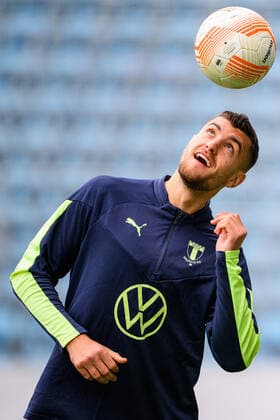 221026 Matej Chalus during a training session with Malmö FF on October 26, 2022 in Malmö Photo Ludvig Thunman BILDBYRAN code LT LT0431 football football soccer fotball uefa europa league training practice training malmö ff bbeng,  Copyright: LUDVIGxTHUNMAN BB221026LT011