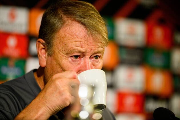 221026 Head coach Age Hareide during a press conference with Malmö FF on October 26, 2022 in Malmö Photo Ludvig Thunman BILDBYRAN code LT LT0432 football football soccer fotball uefa europa league press conference press conference malmö ff bbeng,  Copyright: LUDVIGxTHUNMAN BB221026LT054