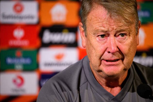 221026 Head coach Age Hareide during a press conference with Malmö FF on October 26, 2022 in Malmö Photo Ludvig Thunman BILDBYRAN code LT LT0432 football football soccer fotball uefa europa league press conference press conference malmö ff bbeng,  Copyright: LUDVIGxTHUNMAN BB221026LT055