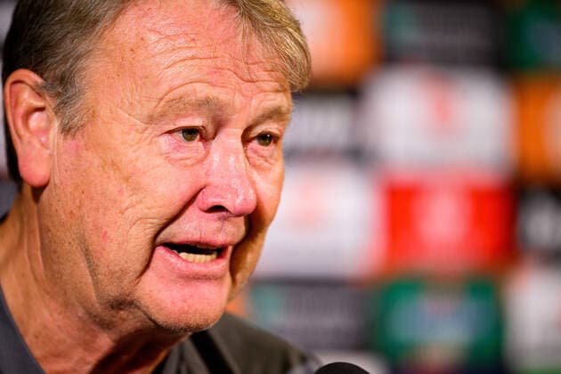221026 Head coach Age Hareide during a press conference with Malmö FF on October 26, 2022 in Malmö Photo Ludvig Thunman BILDBYRAN code LT LT0432 football football soccer fotball uefa europa league press conference press conference malmö ff bbeng,  Copyright: LUDVIGxTHUNMAN BB221026LT057