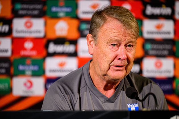 221026 Head coach Age Hareide during a press conference with Malmö FF on October 26, 2022 in Malmö Photo Ludvig Thunman BILDBYRAN code LT LT0432 football football soccer fotball uefa europa league press conference press conference malmö ff bbeng,  Copyright: LUDVIGxTHUNMAN BB221026LT058