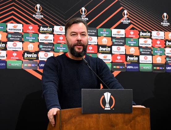 Football, men, season 2022 2023, Europa League, 1 FC Union Berlin, press conference before the Europa League match 1 FC Union Berlin SC Sporting Braga, in the picture press and stadium spokesman Christian Arbeit 1 FC Union , 26 10 2022, Copyright: xMatthiasxKochx