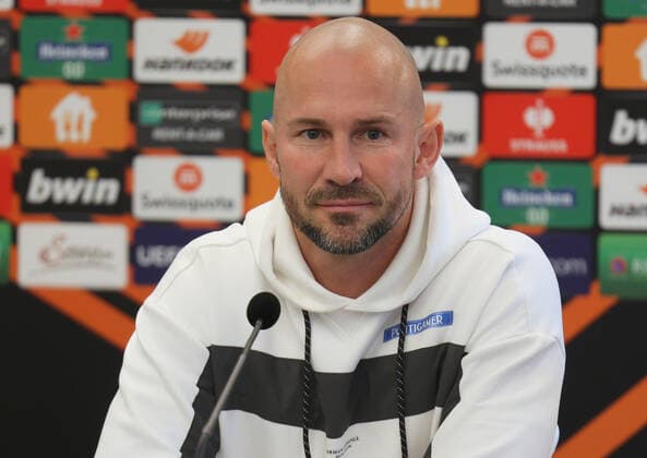 SOCCER - UEFA EL, Sturm vs Feyenoord GRAZ,AUSTRIA,26.OCT.22 - SOCCER - UEFA Europa League, group stage, SK Sturm Graz vs Feyenoord Rotterdam, preview, press conference, PK, Pressekonferenz Sturm. Image shows head coach Christian Ilzer (Sturm).  GEPAxpictures xChrisxBauer
