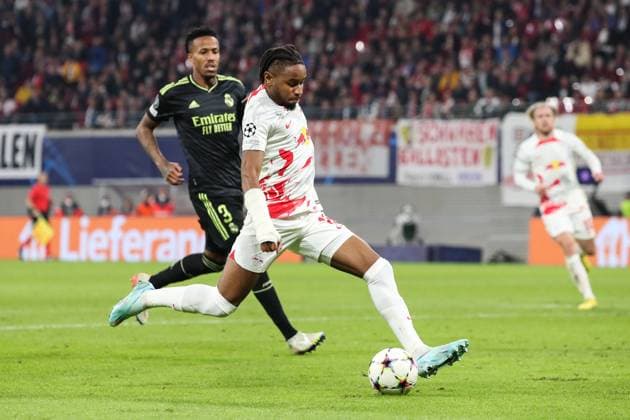 Christopher Nkunku RB Leipzig,18 Champions League preliminary round group F season 2022 2023 RB Leipzig vs Real Madrid at Red Bull Arena in Leipzig action,football,Germany,man,men,25 10 2022