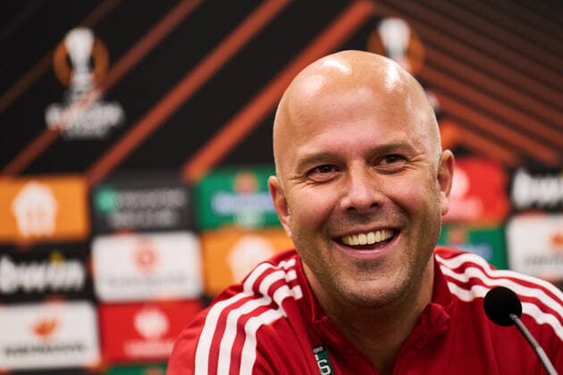 UEFA Europa League press conference, PK, Pressekonferenz and training of Feyenoord Graz - Feyenoord coach Arne Slot during the press conference and training of Feyenoord at Stadion Graz-Liebenau on 26 October 2022 in Graz, Austria. Copyright: xTomxBodex