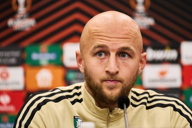 UEFA Europa League press conference, PK, Pressekonferenz and training of Feyenoord Graz - Gernot Trauner of Feyenoord during the press conference and training of Feyenoord at Stadion Graz-Liebenau on 26 October 2022 in Graz, Austria. Copyright: xTomxBodex
