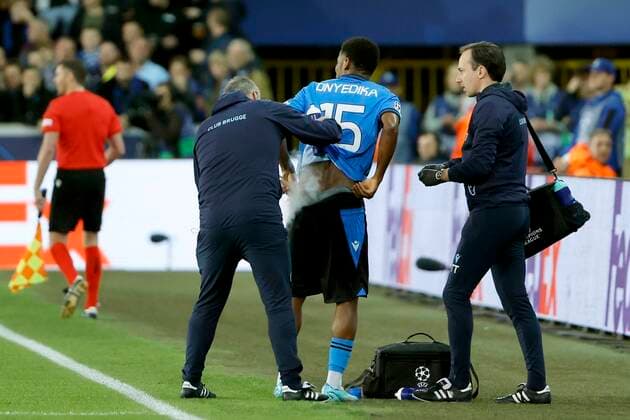 Sport Themen der Woche KW43 Sport Bilder des Tages BRUGGE, BELGIUM - OCTOBER 26 : Onyedika Raphael midfielder of Club Brugge pictured during the UEFA Champions League group B stage match between Club Brugge and FC Porto at the Jan Breydel stadion on October 26, 2022 in Brugge, Belgium, 26 10 2022 ( Club Brugge v FC Porto - UEFA Champions League PhotoNews Panoramic 
