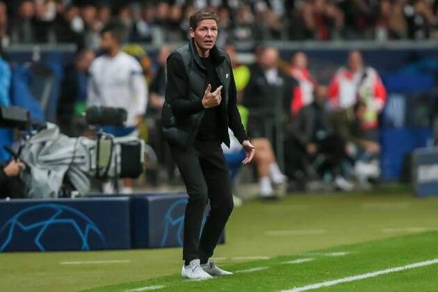 26 10 2022, Deutsche Bank Park, Germany, Frankfurt, Eintracht Frankfurt vs Olympique Marseille UEFA Champions League Group D, coach Oliver Glasner Eintracht Frankfurt gestures, gestures photo H Langer Deutsche Bank Park Frankfurt Germany  541_SGEMAR20221026_040 Langer-541