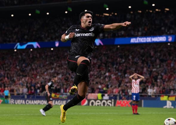 2022 2023 Champions League Atletico de Madrid vs Bayer Leverkusen Oct 26th 26th October 2022 Stadium Civitas Metropolitano, Madrid, Champions League, Atletico de Madrid versus Bayer 04 Leverkusen Amiri celebrate the final equalize Copyright: xJorgexRopero xActionxPlusxImagesx