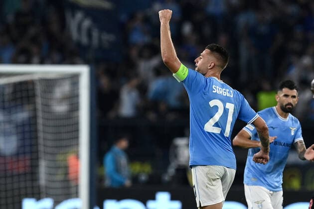 As Roma 27 10 2022 - Europa League Lazio-Midtjylland foto Antonello Sammarco Image nella foto: esultanza gol Sergej Milinkovic-Savic 