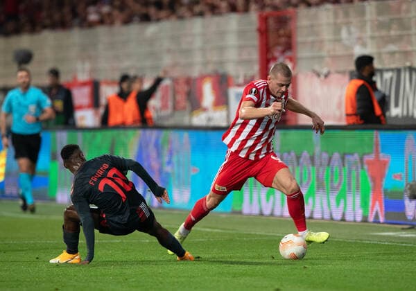 Football, Men, Season 2022 2023, Europa League Group Stage, Group D, Matchday 5 , 1 FC Union Berlin SC Braga, v l Fabiano Silva SC Braga , Julian Ryerson 1 FC Union Berlin , 27 10 2022, Copyright: xSebastianxRäppold MatthiasxKochx
