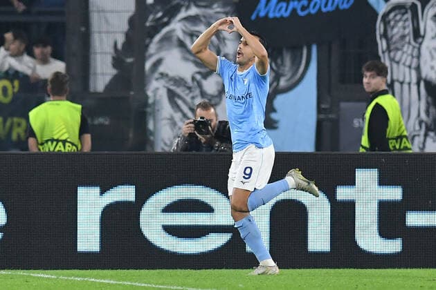 Soccer, Europa League 2022 2023,Lazio v Midtjylland Pedro of SS Lazio celebrating after score the goal during the Uefa Europa League match between SS Lazio v Midtjylland at Olimpico stadium in Rome, Italy, Oct 27th, 2022. Imago-Images Emmefoto Copyright: xImago-Images Emmefotox