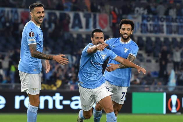As Roma 27 10 2022 - Europa League Lazio-Midtjylland foto Antonello Sammarco Image nella foto: esultanza gol Pedro Eliezer Rodriguez Ledesma 