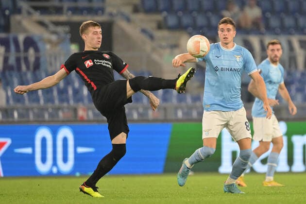 Foto Alfredo Falcone LaPresse 27 Ottobre 2022 - Roma, Italia - calcio - Lazio - Midtjylland - Europa League 2022 2023 - Stadio Olimpico. Nella foto: Charles (FC Midtjylland) Foto Alfredo Falcone LaPresse October 27, 2022 Rome, Italy - sport, soccer - Lazio - Midtjylland - Europe League 2022 2023 - Olimpic Stadium. In the pic: Charles (FC Midtjylland)  Copyright: xAlfredoxFalcone LaPressex