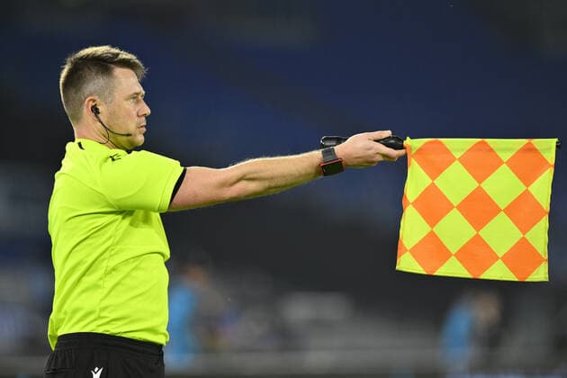 October 27, 2022, Rome, Italy: Assistant of Referee Michal Obukowicz (POL) during the fifth day of UEFA Europa League Group F match between S.S. Lazio and FC Midtjylland at Olimpico Stadium on October 27, 2022 in Rome, Italy. football Europa League match - SS Lazio vs FC Midtjylland, Rome, Italy  - ZUMAl164 20221027_zsa_l164_072 Copyright: xDomenicoxCippitellix