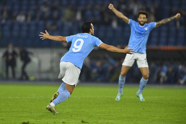 Pedro of S.S. LAZIO during the fifth day of UEFA Europa League Group F match between S.S. Lazio and FC Midtjylland at Olimpico Stadium on October 27, 2022 in Rome, Italy.  Copyright: xDomenicoxCippitellix xipa-agencyx xLivexMediax 0