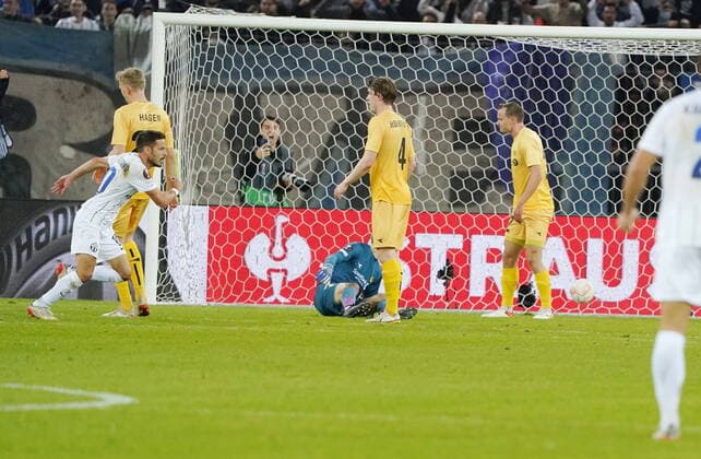 Photo Manuel Geisser 27 10 2022 Football Men Season 2022 2023 UEFA Europa League FC Zuerich FK Bodoe Glimt 2 1 Picture Antonio Marchesano I shoots the 2 1 for FC Zuerich Action Goal Scorer