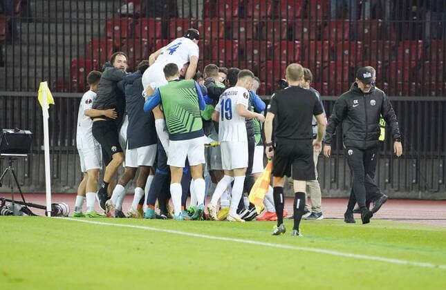 Photo Manuel Geisser 27 10 2022 football men season 2022 2023 UEFA Europa League FC Zuerich FK Bodoe Glimt 2 1 picture goal celebration FC Zuerich action