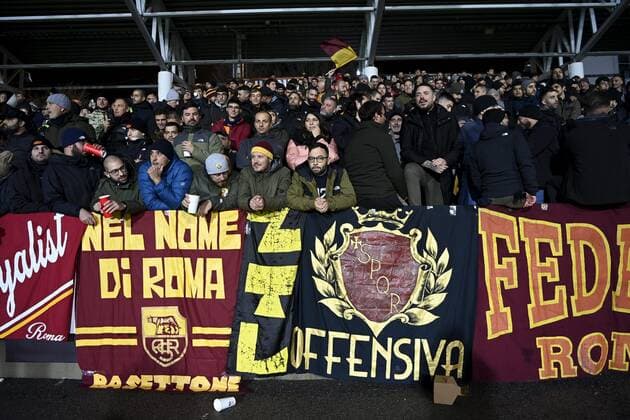 Fans of AS Roma before the football UEFA Europa League Group C match HJK vs. AS Roma in Helsinki, Finland on Thursday, 27th Oct., 2022. Helsinki Finland LKFTJK20221027214740XOWR  Copyright: xEmmixKorhonenx LKFTJK20221027214740XOWR
