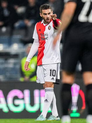 UEFA Europa League: SK Sturm Graz v Feyenoord Graz - Orkun Kokcu of Feyenoord during the match between SK Sturm Graz v Feyenoord at Stadion Graz-Liebenau on 27 October 2022 in Graz, Austria. Copyright: xYannickxVerhoevenx