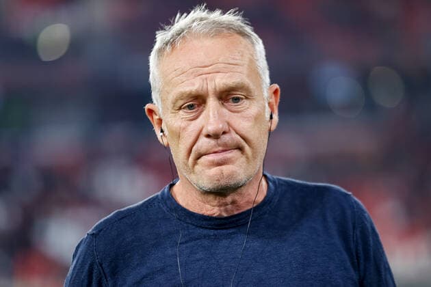 Christian Streich SC Freiburg, coach interview , GER, SC Freiburg vs Olympiacos FC, soccer, UEFA Europa League, matchday 5, group stage, 27 10 2022 GER, SC Freiburg vs Olympiacos FC, soccer, UEFA Europa League, matchday 5, group stage, 27 10 2022 Freiburg im Breisgau, Germany Copyright: xEibner-Pressefoto GrantxHubbsx EP_GHS
