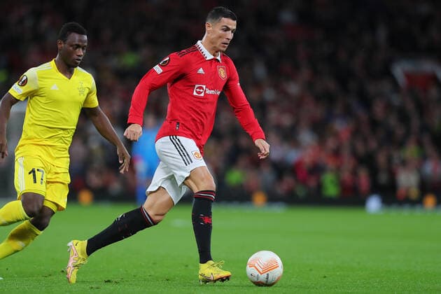 UEFA Europa League Manchester United, ManU v Sheriff Tiraspol Cristiano Ronaldo during the UEFA Europa League match Manchester United vs Sheriff Tiraspol at Old Trafford, Manchester, United Kingdom, 27th October 2022 (Photo by Stefan Constantin News Images) Manchester Old Trafford Greater Manchester United Kingdom Copyright: xStefanxConstantin NewsxImagesx