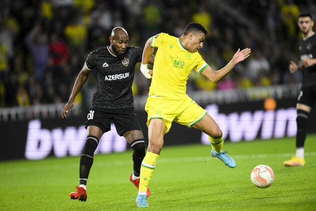 Mostafa Mohamed Ahmed Abdalla (Nantes) FOOTBALL : FC NANTES vs QARABAH FK - Ligue Europa - J5 - 27 10 2022 JBAutissier Panoramic 
