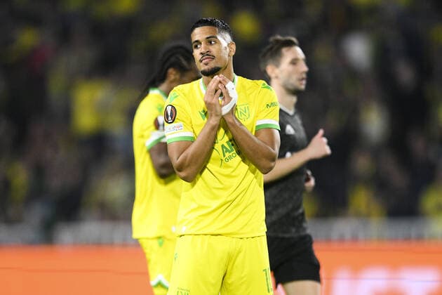 deception de Ludovic Blas (Nantes) FOOTBALL : FC NANTES vs QARABAH FK - Ligue Europa - J5 - 27 10 2022 JBAutissier Panoramic 
