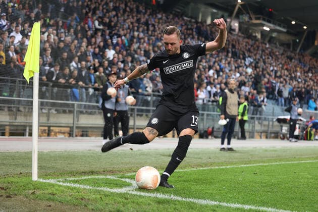 SOCCER - UEFA EL, Sturm vs Feyenoord GRAZ,AUSTRIA,27.OCT.22 - SOCCER - UEFA Europa League, group stage, SK Sturm Graz vs Feyenoord Rotterdam. Image shows Jakob Jantscher (Sturm).  GEPAxpictures xChrisxBauer