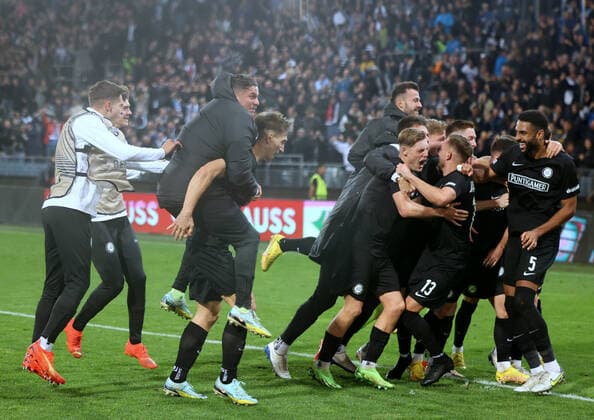SOCCER - UEFA EL, Sturm vs Feyenoord GRAZ,AUSTRIA,27.OCT.22 - SOCCER - UEFA Europa League, group stage, SK Sturm Graz vs Feyenoord Rotterdam. Image shows the rejocing of Sturm.  GEPAxpictures xChrisxBauer