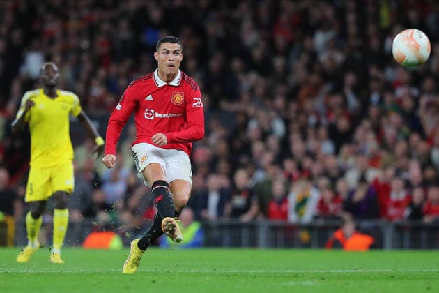 October 27, 2022, Manchester, Greater Manchester, United Kingdom: Cristiano Ronaldo during the UEFA Europa League match Manchester United, ManU vs Sheriff Tiraspol at Old Trafford, Manchester, United Kingdom, 27th October 2022. Manchester United Kingdom - ZUMAn307 20221027_zsa_n307_113 Copyright: xStefanxConstantin NewsxImagesx