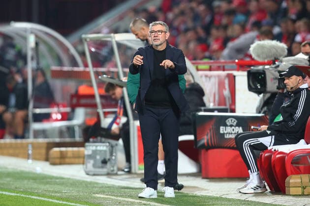 27 10 2022, xtgx, football UEFA Europa League, 1 FC Union Berlin Sporting Braga emspor, v l Urs Fischer Union Berlin, coach DFL DFB REGULATIONS PROHIBIT ANY USE OF PHOTOGRAPHS as IMAGE SEQUENCES and or QUASI VIDEO Berlin