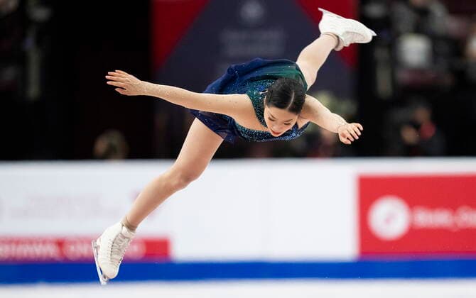 October 29, 2022, Mississauga, ON, Canada: Young You of Korea performs her free program during the women competition at Skate Canada International in Mississauga, Ont., on Saturday, October 29, 2022. Young You  - ZUMAc35_ 20221029_zaf_c35_044 Copyright: xPaulxChiassonx