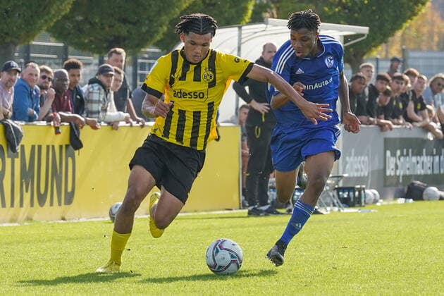 Sunday, 30 10 2022 Season 2022 2023 9 Matchday B Junioren Bundesliga U17 Bundesliga at BVB Fußballpark Hohenbuschei, Dortmund, Germany BV Borussia Dortmund U17 FC Schalke 04 U17 Paris Josua Brunner Borussia Dortmund U17 9