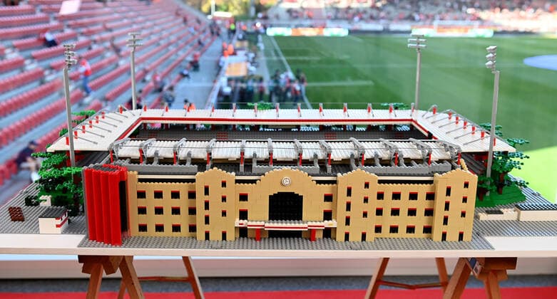 Football, 1. FC Union Berlin, Stadium an der Alten Försterei as LEGO model