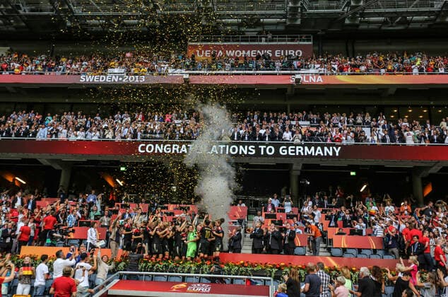 STOCKHOLM 20130608 Germanys team after winning the European Championship football final between Germany and Norway at Friends Arena in Solna, Stockholm, on Sunday STOCKHOLM SWEDEN Football x1037x  Copyright: xSÖRENxANDERSSONx xTTx DAM-EM 2013 FINAL TYS-NOR